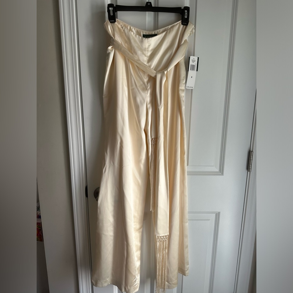 NWT Lauren Ralph Lauren silk pants Montblanc